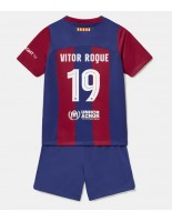 Barcelona Vitor Roque #19 Kotipaita Lasten 2023-24 Lyhythihainen (+ shortsit)